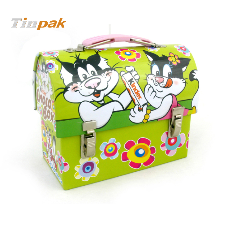 dome top lunch tin box